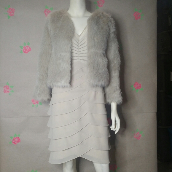 NEW Scarlett Nite Nude Ecru Tan Sleeveless Dress 8 - Picture 9 of 10